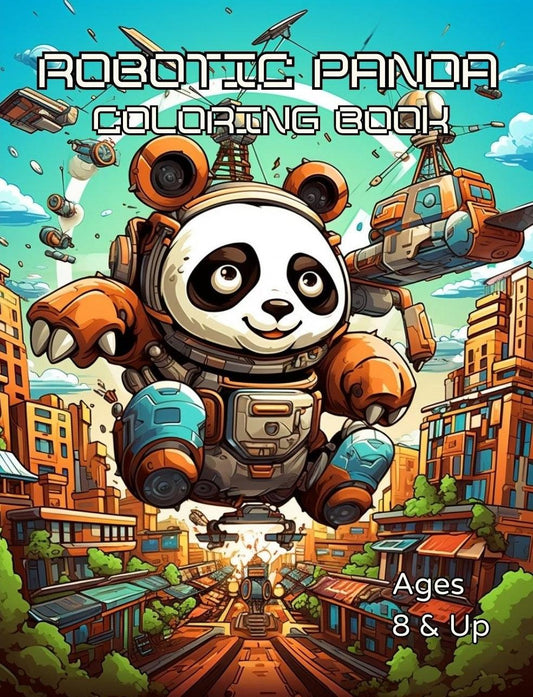 Robotic Panda Coloring Book - Orgvelify