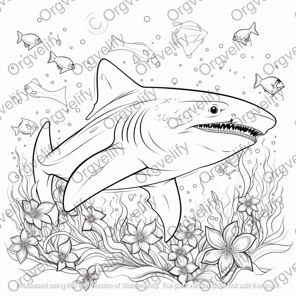 All About Sharks Coloring Book