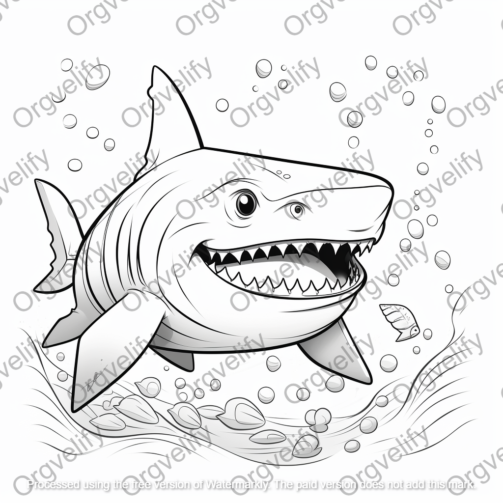 All About Sharks Coloring Book